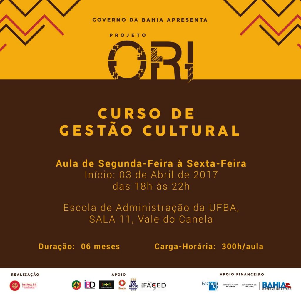 Curso de gestão Cultural